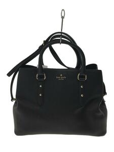 kate spade new york◆S338/ハンドバッグ/牛革/BLK/無地