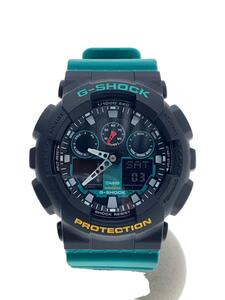 CASIO◆クォーツ腕時計_G-SHOCK/デジアナ/ラバー/BLK/GRN