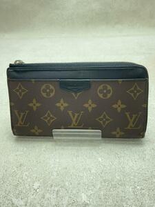 LOUIS VUITTON◆ジッピー・ドラゴンヌ_モノグラム・マカサー_BLK/-/BRW/メンズ/M69407