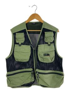 FIRST DOWN◆ベスト/XL/コットン/GRN/F741013/WASHED MESH VEST