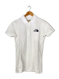 THE NORTH FACE◆TNF POCKET POLO/S/コットン/ホワイト