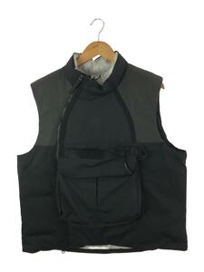 NIKE* down vest /XL/ polyester / black / plain 