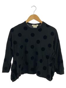 COMME des GARCONS◆長袖カットソー/XS/ウール/BLK/ドット/GS-T035