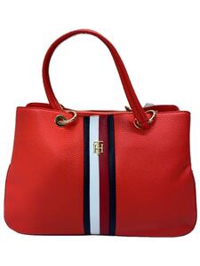 TOMMY HILFIGER◆ハンドバッグ/レザー/RED/AW0AW10115