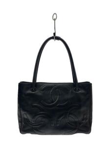 CHANEL◆ハンドバッグ/レザー/BLK