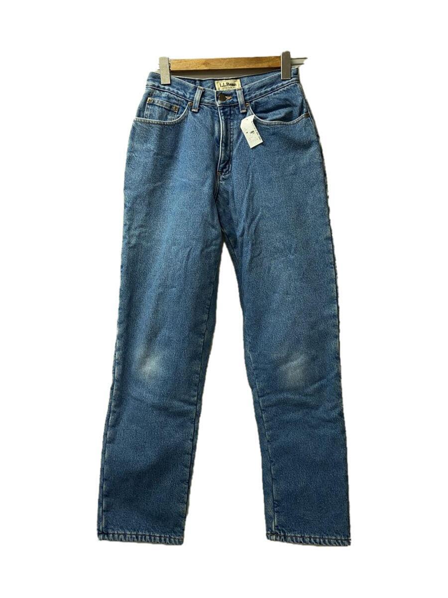 L.L.Bean◆ダブルニー/5ポケットデニムパンツ/ボトム/4/デニム/IDG/無地