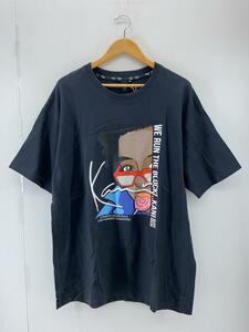 KARL KANI◆Tシャツ/XXL/コットン/BLK/プリント/ビッグシルエット