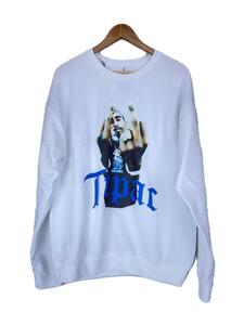 WACKO MARIA◆CREW NECK SWEAT SHIRT/2パック/スウェット/L/コットン/ホワイト/TUPAC-WM-SS04