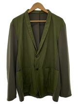 KUON◆SASHIKO Trimmed Kimono Collar Jacket -OLIVE-/XL_画像1