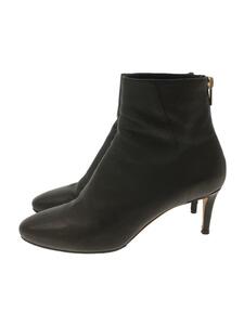 JIMMY CHOO◆ブーティ/38/BLK/レザー/ビブラム