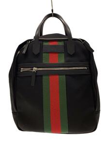 GUCCI◆リュック/ナイロン/BLK/495558