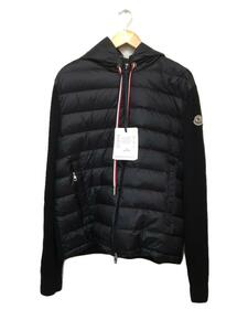 MONCLER◆CARDIGAN TRICOT/ニット切替/ダウンジャケット/XXL/ナイロン/BLK