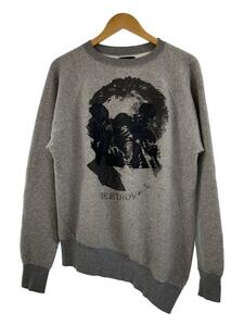 TODAY edition◆SIMULATIONISM CREW NECK SWEAT/変形スウェット/L/コットン/GRY