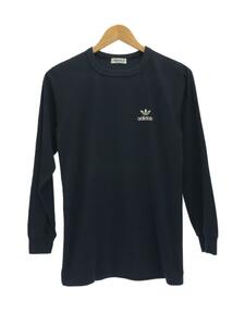 adidas◆推定80S/デサント製/長袖Tシャツ/M/コットン/NVY/無地