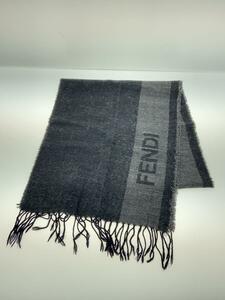 FENDI◆マフラー/ウール/GRY/メンズ