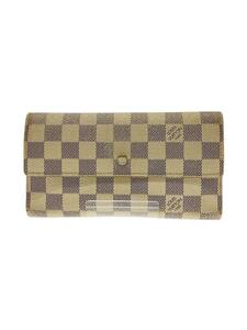 LOUIS VUITTON◆ポルト・フォイユ・インターナショナル_ダミエ・アズール_WHT/PVC/WHT/総柄/メンズ