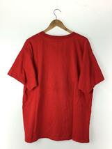 LUU-DAN/Tシャツ/XXL/コットン/RED/フロントプリントクルーネック_画像2