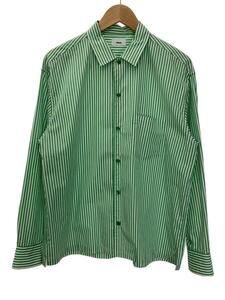 ALLEGE◆Stripe Shirts/長袖シャツ/3/コットン/GRN/ストライプ/AL22S-SH02