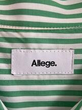 ALLEGE◆Stripe Shirts/長袖シャツ/3/コットン/GRN/ストライプ/AL22S-SH02_画像3