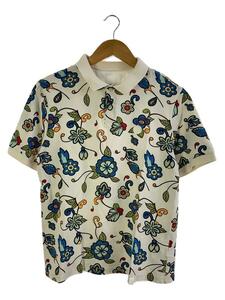 PRETTY GREEN◆×The BEATLES/FLORAL POLO/ポロシャツ/5/コットン/WHT/総柄