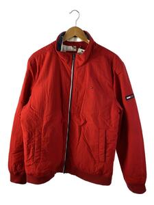 TOMMY JEANS◆ジャケット/XL/ポリエステル/RED/DM0DM05018