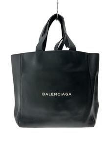 BALENCIAGA◆トートバッグ/レザー/BLK/485330