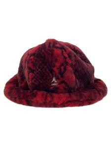 KANGOL◆Faux Fur Casual/バケットハット/M/ポリエステル/RED/レディース/K4190ST