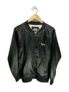 STUSSY◆スカジャン/M/-/BLK