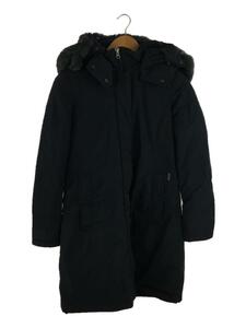 Woolrich* long down jacket / rabbit fur /XS/ polyester /NVY/1602168