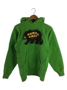 HUMAN MADE◆HEAVYWEIGHT HOODIE/パーカー/S/コットン/GRN/無地