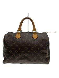 LOUIS VUITTON◆1)スピーディ30_モノグラム・キャンバス_BRW/旧モデル/パドロックのカギ欠品/M41526