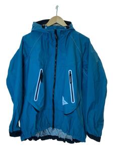 and wander◆loose fitting rain jacket/M/ナイロン/BLU/無地/574-3211047