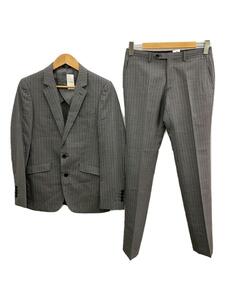 SUIT SELECT◆スーツ/Y4/ウール/GRY/ストライプ/blk1555