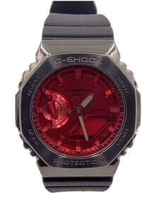 CASIO◆クォーツ腕時計_G-SHOCK/デジアナ/RED/BLK