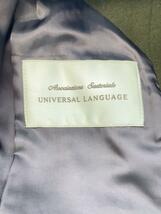 UNIVERSAL LANGUAGE◆チェスターコート/M/ウール/KHK/無地_画像3