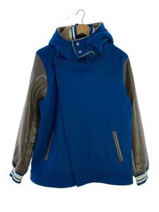 glamb◆Hooded Stadium Jumper/スタジャン/M/ウール/BLU/GB0323/JKT10