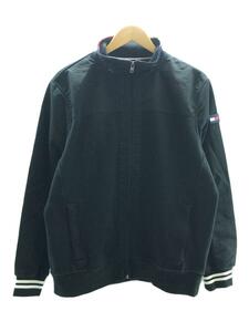 TOMMY HILFIGER◆袖ラバーワッペン/ブルゾン/XL/コットン/BLK/無地/0300601