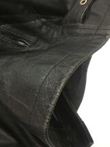 genuine leather /シングルライダースジャケット/44/レザー/BLK_画像7