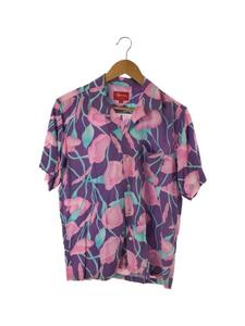 Supreme◆18SS/Lily Rayon Shirt/シミ有/半袖シャツ/S/レーヨン/PUP/総柄