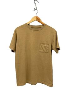 THE NORTH FACE◆S/S SIMPLE LOGO POCKET TEE_シンプルロゴポケットTシャツ/L/コットン/CML/無地