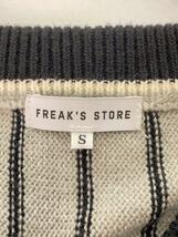 FREAK’S STORE◆セーター(厚手)/S/アクリル/GRY/ストライプ/1231248900144_画像3