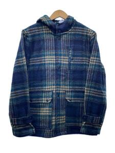 JOHNSON WOOLEN MILLS◆ウールフードジャケット/M/チェック/MADE IN USA