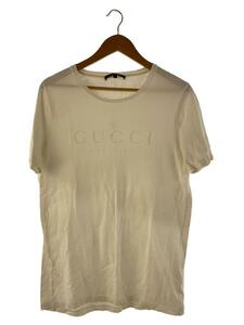 GUCCI◆ロゴプリントTシャツ/L/コットン/ホワイト/使用感有/232654 X3469