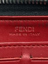 FENDI◆長財布/ラウンドファスナー/ズッカ/レザー/BLK/メンズ/型崩れ_画像3