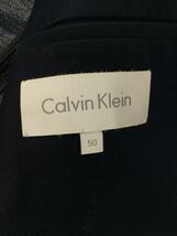 Calvin Klein◆ドッキングテーラードジャケット/切替/50/コットン/NVY_画像3