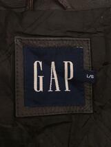 GAP◆レザージャケット・ブルゾン/L/牛革/BLK/無地_画像3