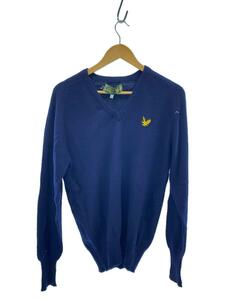 LYLE&SCOTT◆Vネック/セーター(厚手)/ウール/ネイビー/スコットランド製