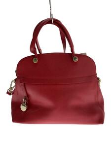 FURLA◆ハンドバッグ/-/RED/無地/G5996/PIPER/2wayバッグ/角スレ有