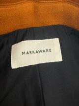 MARKAWARE◆ステンカラーコート/2/カシミア100％/ORN/メルトンラグランスリーブミニマリスト/A22F-33CO01_画像4