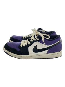 NIKE◆AIR JORDAN 1 LOW/エアジョーダンロー/ホワイト/553558-125/28.5cm/パープル